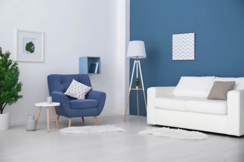 Bornova salon iç cephe boyama örneği